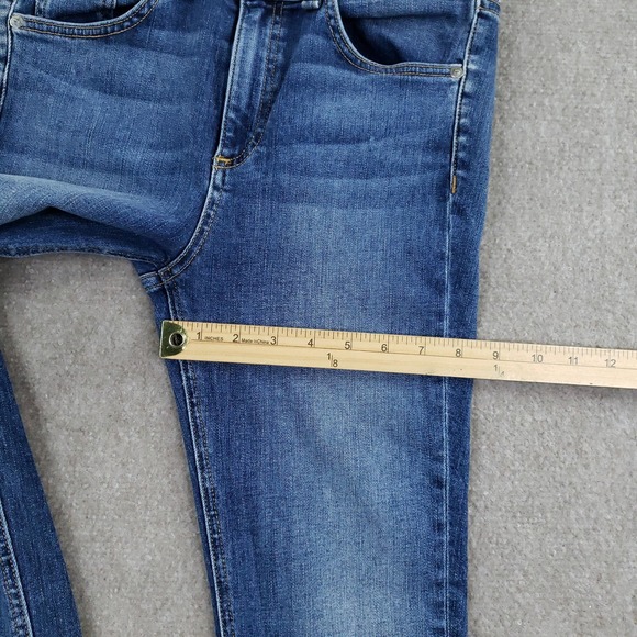 Rag & Bone 10 Inch Ankle Skinny‎ Jeans Womens 27 Blue Raw Released Hem Denim - Picture 5 of 16
